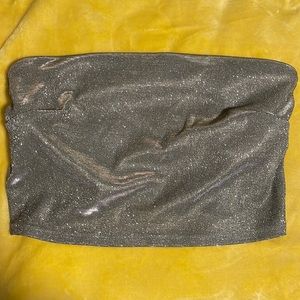 Last Chance Item! Shimmery tube top w/ built in bra. Size M like new!